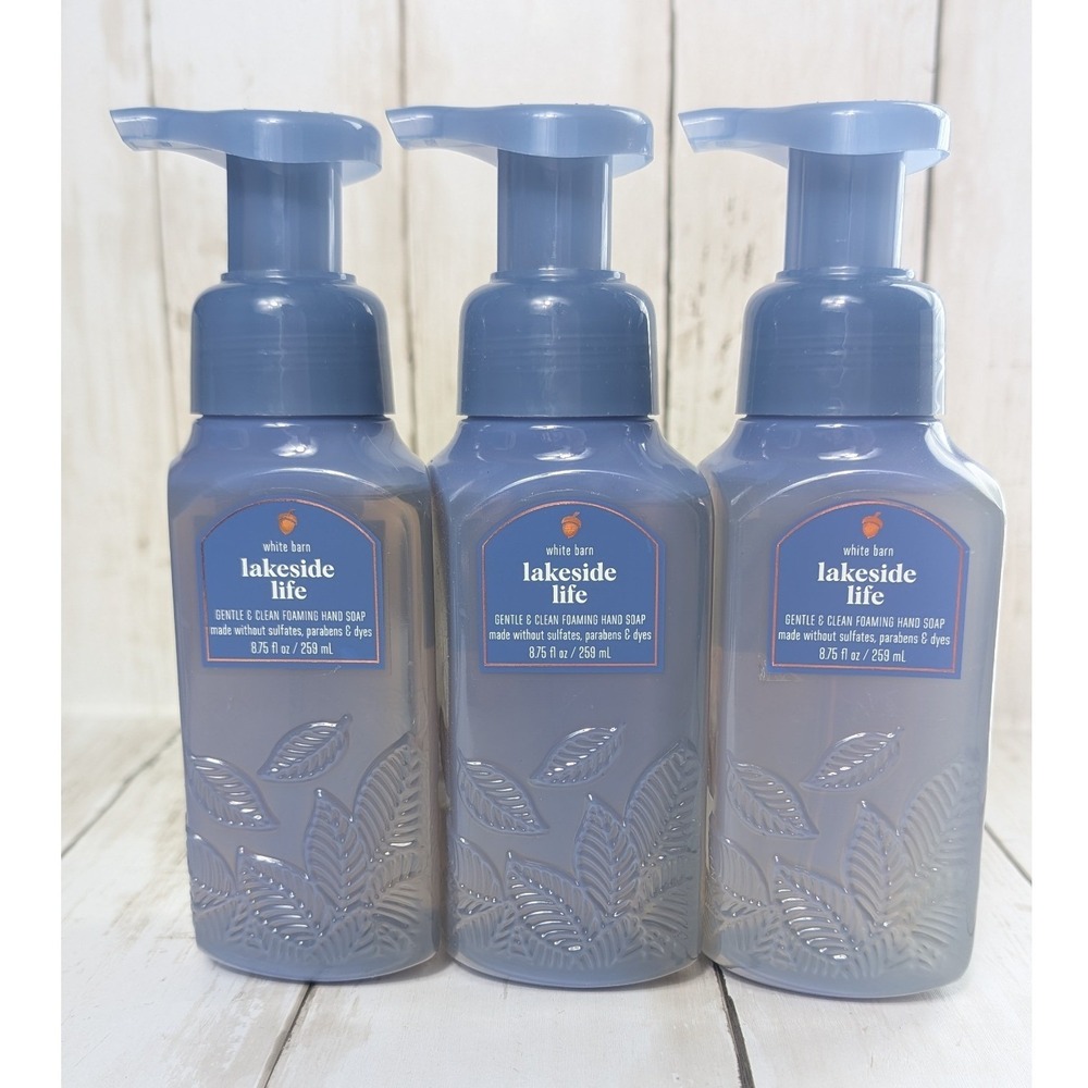 Bath Body Works Lakeside Life Foaming Hand Soap 3pk‎ NEW Retired Scent